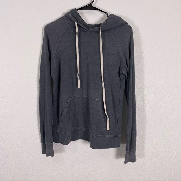Sundry Grey Distressed Hooded Pullover Sweatshirt - Picture 1 of 6